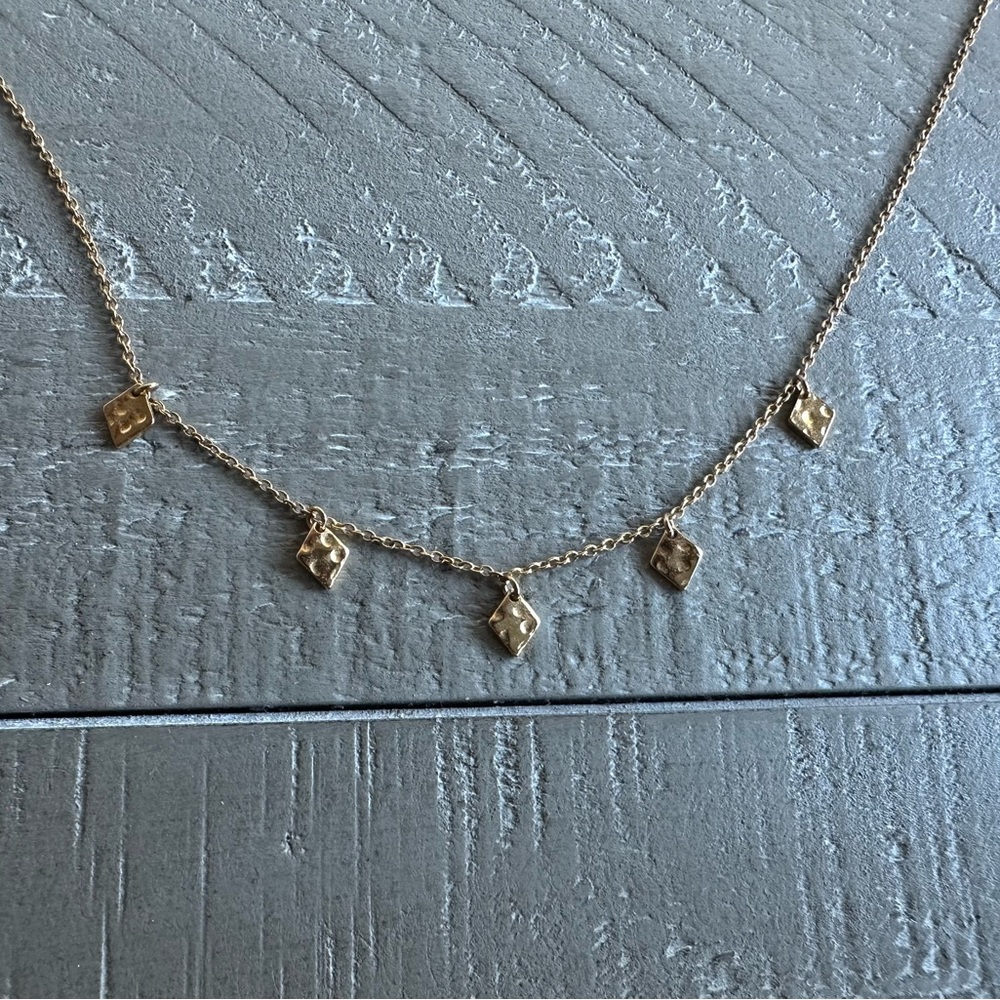 Gold paved diamond confetti necklace - Picture 2 of 3
